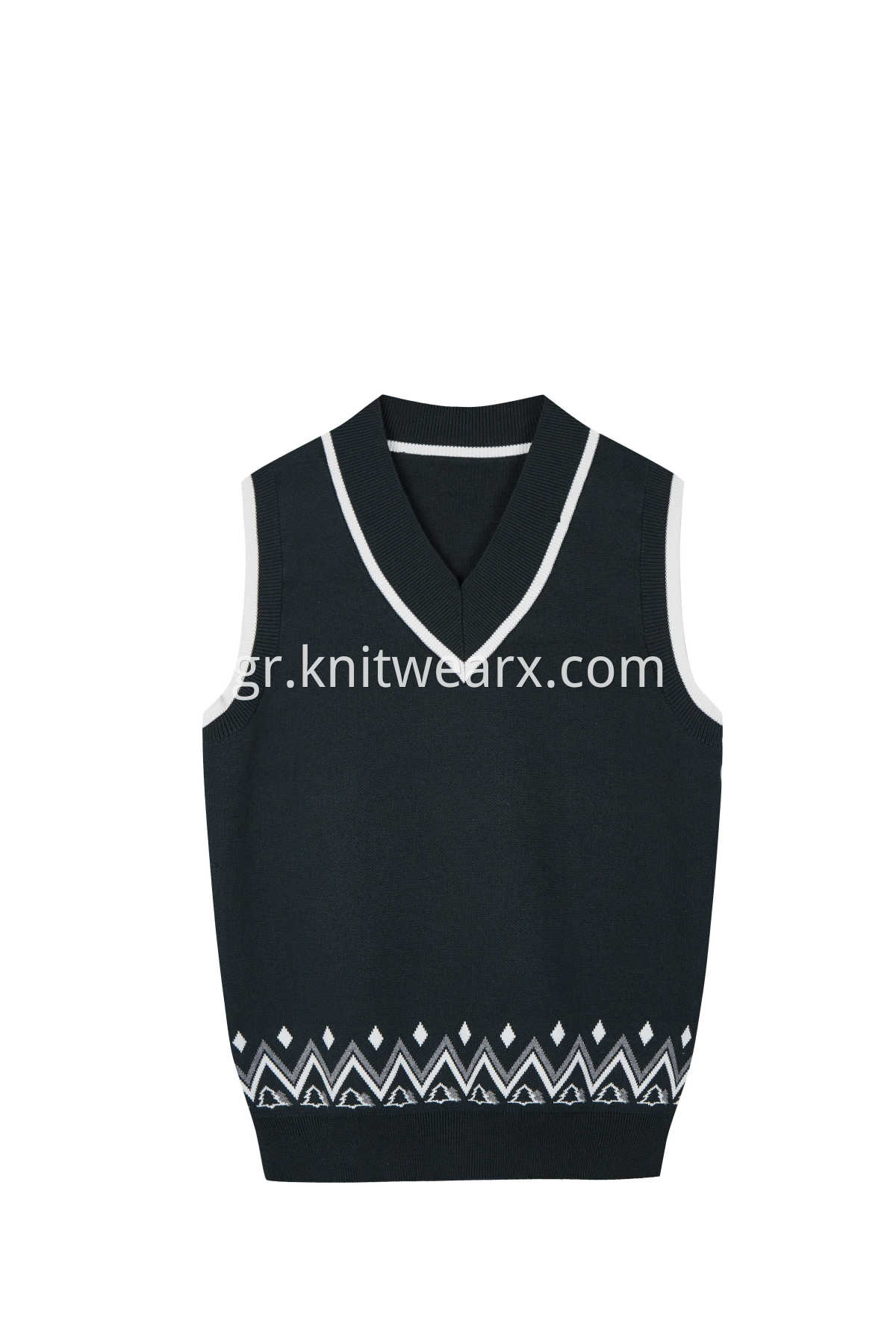 Kids's Sweater Fashion Jarquard Vest Cotton V-Neck School Uniform Pullover